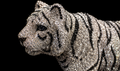 Asfour Crystal White Tiger Sculpture – Hand-Encrusted Decorative Figurine & Home Accent