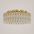 Kaiserin Crown Asfour Crystal Flush Mount Chandelier – 12-Light Chrome Low Ceiling Light
