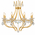 Regalia Asfour Crystal Candelabra Chandelier – 8-Light Warm Brass Dining Room & Entryway Light