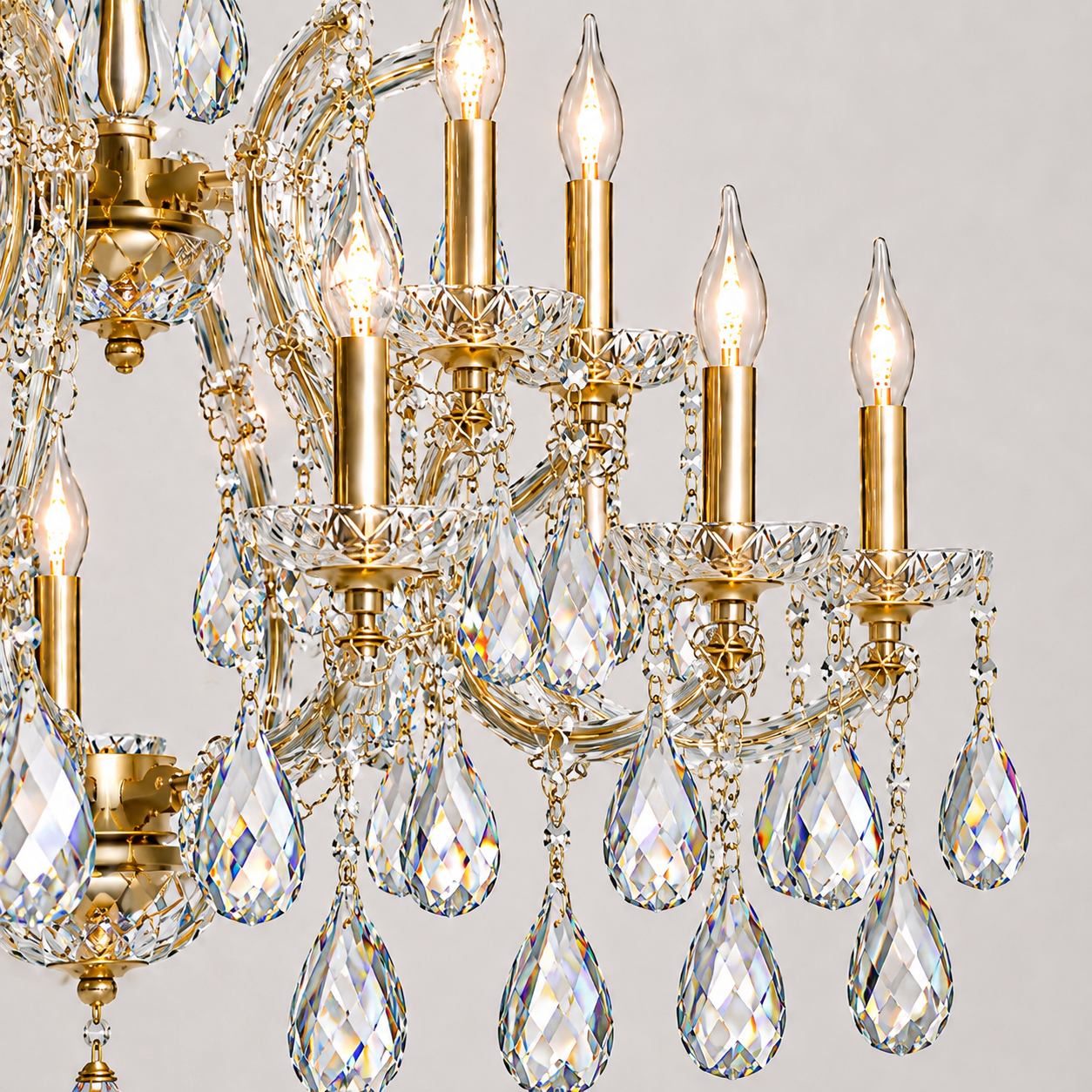 Maria Theresa Asfour Crystal Chandelier – 19-Light Swedish Cut Dining Room & Entryway Light