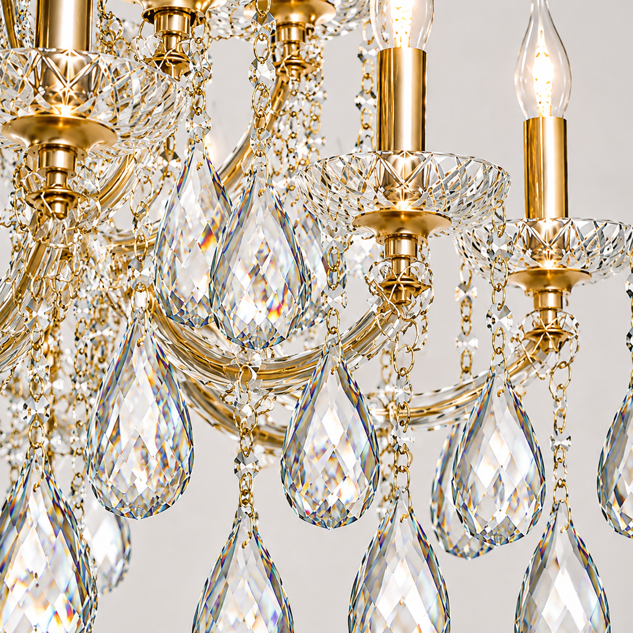 Maria Theresa Asfour Crystal Chandelier – 19-Light Swedish Cut Dining Room & Entryway Light