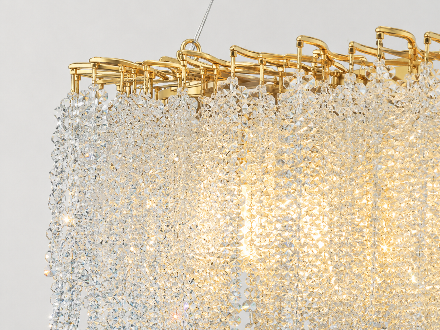 Snowfall Asfour Crystal Oval Branch Chandelier – 10-Light Dining Room & Kitchen Island Light